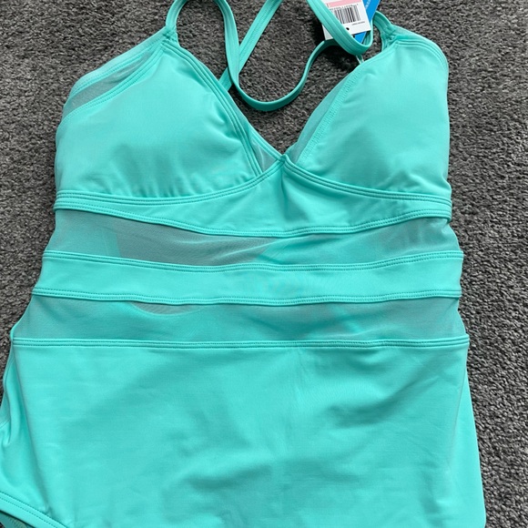 NWT aqua blue swimsuit - Picture 2 of 7